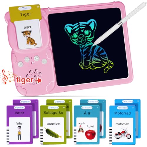 Aolso Sprechendes Flash-Card-Lernspielzeug, 224 LCD-Schreibtablett Wörter doppelseitige Lernkarten, Interaktives Geschenk für Kinder, Hörbar Lernspielzeug, Sprechende Flash-Karten (Englische Version) Aolso Sprechendes Flash-Card-Lernspielzeug, 224 LCD-Schreibtablett Wörter doppelseitige Lernkarten, Interaktives Geschenk für Kinder, Hörbar Lernspielzeug, Sprechende Flash-Karten (Englische Version) von Aolso