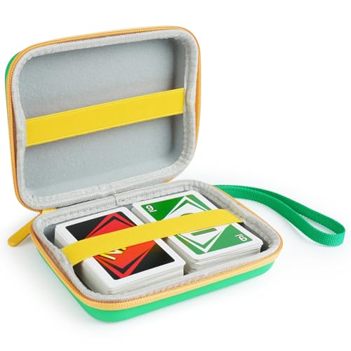 Aolso Tragetasche für 400+ Sammelkarten, Praktische Spielkarten-Tasche für UNO, Schützt Karten vor Nässe und Staub UNO-Karte Tragetasche für 14cm x 10cm Karten(Grün) von Aolso