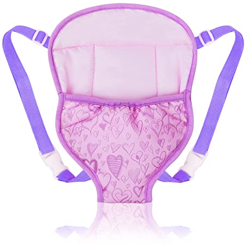 Aolso Babypuppentrage, Rückentrage mit verstellbaren Trägern für Babys, Tragepuppenzubehör für Kinder, Puppezubehör für 14-18 Zoll Puppengurt, Kuscheltiertrage für kleine Mädchen (Lila) Aolso Babypuppentrage, Rückentrage mit verstellbaren Trägern für Babys, Tragepuppenzubehör für Kinder, Puppezubehör für 14-18 Zoll Puppengurt, Kuscheltiertrage für kleine Mädchen (Lila) von Aolso