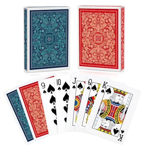 Aomaic Spielkarten 2 Stück - Standard Pokerkarten, Designer Profi Kartendeck für Familien Kartenspiele, Party, Texas Holdem Poker, Romme, Euchre, Canasta, Pinochle Aomaic Spielkarten 2 Stück - Standard Pokerkarten, Designer Profi Kartendeck für Familien Kartenspiele, Party, Texas Holdem Poker, Romme, Euchre, Canasta, Pinochle von Aomaic