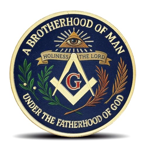 Freimaurer Herausforderung Münze Freimaurer Blau Lodge Münzen Freimaurer Enthusiasten Geschenk (Golden) von Aomcisi