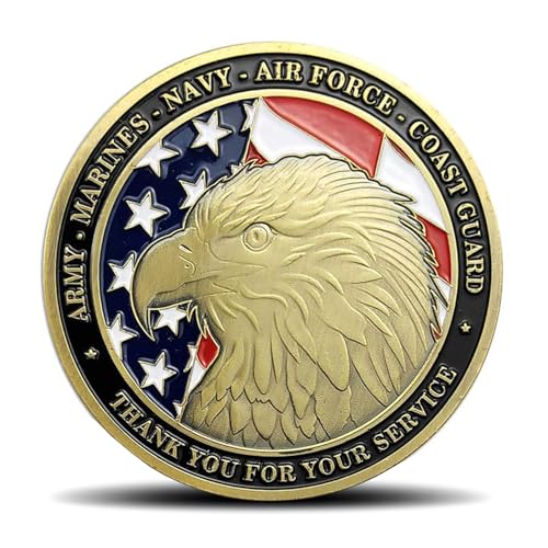 USA Family Military Appreciation Challenge Coin - Thank You for Your Service Ideales Geschenk für alle Zweige des Militärs USA Family Military Appreciation Challenge Coin - Thank You for Your Service Ideales Geschenk für alle Zweige des Militärs von Aomcisi