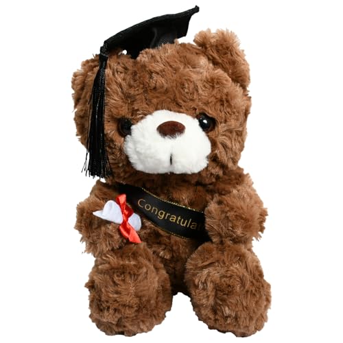 Aomhrek Abschluss Bär mit Hut und Diplom, 23cm Weicher Plüschbär, Absolventen, Niedliches Abschlussgeschenk für Schul-, Hochschul- und Universitätsabsolventen Aomhrek Abschluss Bär mit Hut und Diplom, 23cm Weicher Plüschbär, Absolventen, Niedliches Abschlussgeschenk für Schul-, Hochschul- und Universitätsabsolventen von Aomhrek