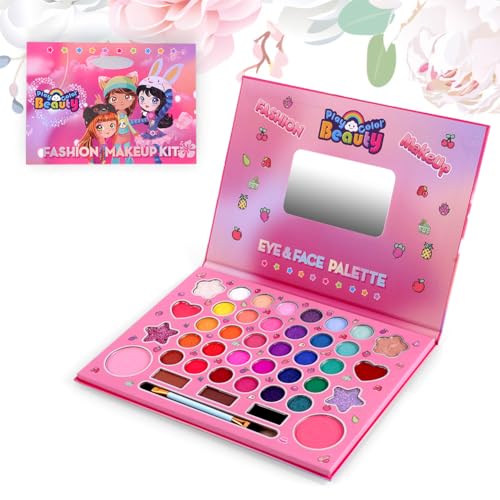 Aomig Kinderschminke, 41 Farben Kinderschminke Set Schminkkoffer Make Up, Waschbares Sicheres Ungiftiges Schminkset Spielzeug Mädchen, Geeignet Weihnachten, Geburtstag, Karnevalsgeschenke Kinder Girl Aomig Kinderschminke, 41 Farben Kinderschminke Set Schminkkoffer Make Up, Waschbares Sicheres Ungiftiges Schminkset Spielzeug Mädchen, Geeignet Weihnachten, Geburtstag, Karnevalsgeschenke Kinder Girl von Aomig