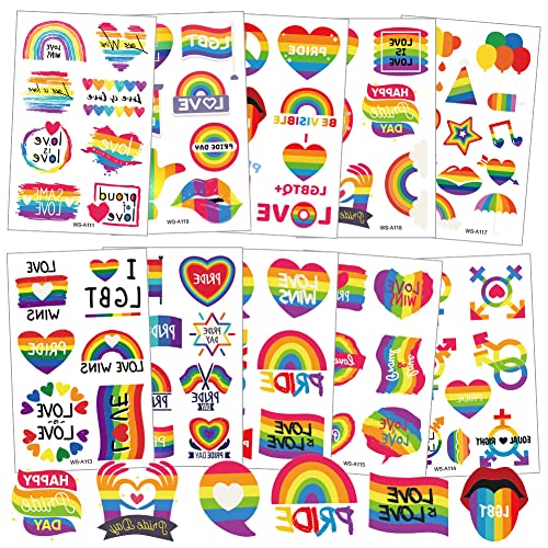 Aomig Tattoo Kinder, 10 Blätter Tattoo Set Mädchen Jungen, Liebhaber Tattoos zum Aufkleben, Hautfreundliche Temporäre Sticker Kindertattoos für Geburtstagsgeschenke Mitgebse (10 pcs) von Aomig