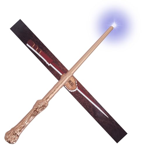 Aomig Zauberstab Kinder Leuchtend Zauberer Zubehör Jungen Mädchen Magischer Zauberstab mit Licht und Sound Leuchtzauberstab für Zauberer Zauberlehrlinge Kostümzubehör Halloween Karneval (B-Roségold) von Aomig
