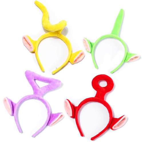 Aonuily Teletubbies Stirnband, 4 Stück Teletubbies Cartoon Charakter Stirnband Tinky Winky, Po, Laa-Laa, Fancy Dress Kostüm Haarband Geburtstag Zubehör für Erwachsene Kinder Geschenk Aonuily Teletubbies Stirnband, 4 Stück Teletubbies Cartoon Charakter Stirnband Tinky Winky, Po, Laa-Laa, Fancy Dress Kostüm Haarband Geburtstag Zubehör für Erwachsene Kinder Geschenk von Aonuily