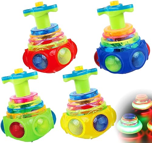 Leuchtende Kreisel, 4 Stück, blinkendes UFO Kreisel, Spielzeug mit Lichtern und Musik für Kinder und Kleinkinder Leuchtende Kreisel, 4 Stück, blinkendes UFO Kreisel, Spielzeug mit Lichtern und Musik für Kinder und Kleinkinder von Aonuily