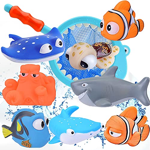 Suche nach Nemo Spielzeug- 9 Stück Suche nach Dory Nemo Badespritzer Badespielzeug Baby schwimmender Spritzer Badespielzeug für Baby-Kind-Kleinkind-Dusche und Schwimmwanne Suche nach Nemo Spielzeug- 9 Stück Suche nach Dory Nemo Badespritzer Badespielzeug Baby schwimmender Spritzer Badespielzeug für Baby-Kind-Kleinkind-Dusche und Schwimmwanne von Aonuily