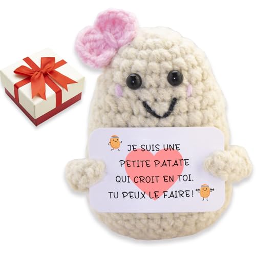 Aonveki Pocket Hug Positive Kartoffel, Kreative Strickwolle Kartoffel Puppe, Mutmacher Geschenk, Gute Besserung Geschenk, Einschulung Geschenk Aonveki Pocket Hug Positive Kartoffel, Kreative Strickwolle Kartoffel Puppe, Mutmacher Geschenk, Gute Besserung Geschenk, Einschulung Geschenk von Aonveki