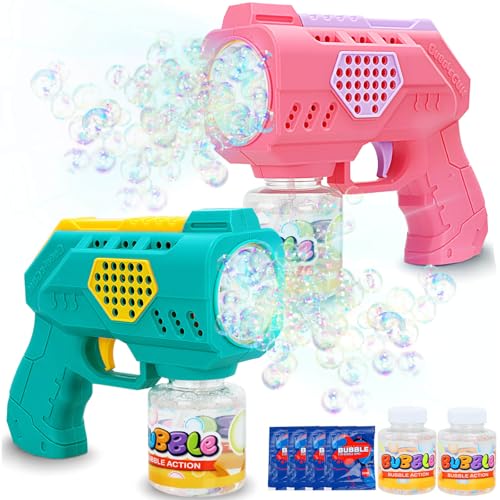 Aooess 2 Stück Seifenblasenpistole Seifenblasenmaschine mit Licht Seifenblasen Pistole Spielzeug Geschenk für 3-8 Jahre Mädchen Junge Geburtstag Kinderspielzeug für Outdoor Hochzeit Party Aooess 2 Stück Seifenblasenpistole Seifenblasenmaschine mit Licht Seifenblasen Pistole Spielzeug Geschenk für 3-8 Jahre Mädchen Junge Geburtstag Kinderspielzeug für Outdoor Hochzeit Party von Aooess