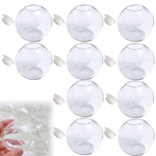DIY-Set FüR Leere DruckballhüLlen – 10 StüCk Milchige Leere HüLlen, Leere StressballhüLlen, Mit Leerer HüLle, Deckel Und Kleber (Transparent*10) von Aoomud