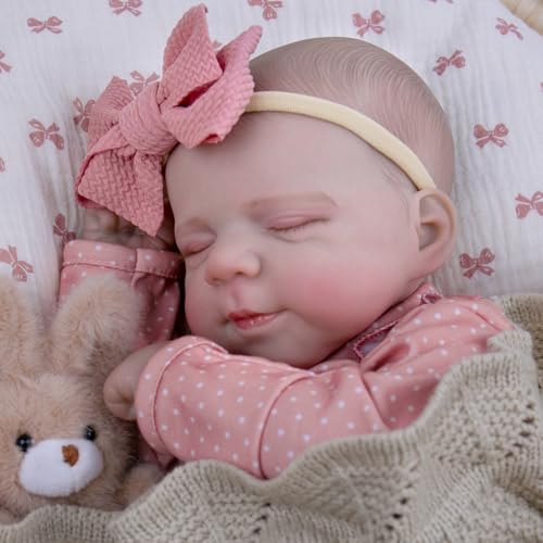 Aori Lebensechte Reborn Babypuppen Mädchen – Realistisches Neugeborenes, schlafendes Baby mit flexiblen Gliedmaßen und Venen-Details, beschwertes weiches Körper, Reborn-Puppen-Set mit Outfit für Aori Lebensechte Reborn Babypuppen Mädchen – Realistisches Neugeborenes, schlafendes Baby mit flexiblen Gliedmaßen und Venen-Details, beschwertes weiches Körper, Reborn-Puppen-Set mit Outfit für von Aori