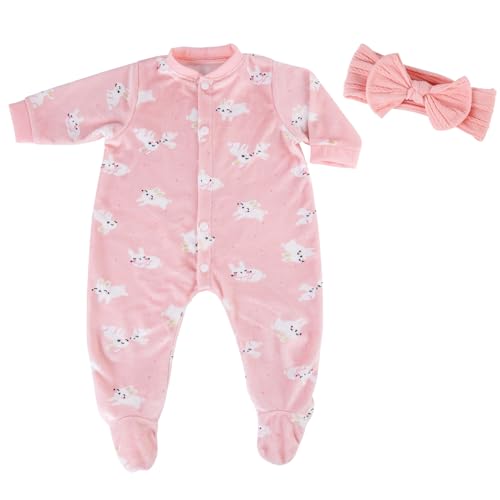 Aori Reborn Babypuppenkleidung 55,9 cm 4 Stück rosa Outfit Set für 50,8 - 55,9 cm realistische Reborn Girl Puppe von Aori