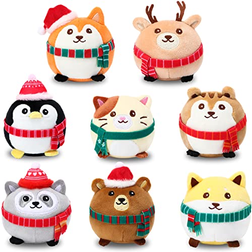 Aoriher 8 Stück Mini Plüschtiere Stofftiere 3,15 Zoll Weihnachten Kuscheltiere Ornamente Große Bunte Waldtier Schlüsselanhänger Deko für Weihnachten Urlaub Babyparty Partyzubehör (Mütze und Schal) Aoriher 8 Stück Mini Plüschtiere Stofftiere 3,15 Zoll Weihnachten Kuscheltiere Ornamente Große Bunte Waldtier Schlüsselanhänger Deko für Weihnachten Urlaub Babyparty Partyzubehör (Mütze und Schal) von Aoriher