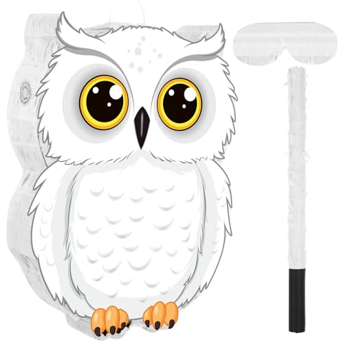 Aoriher Eulen Pinata mit Stab Augenbinde Konfetti 3D Weiße Schneeeulen Pinatas Set für Wald Zauberer Tier Eule Spiel Geburtstagsfeier Dekoration Zubehör Aoriher Eulen Pinata mit Stab Augenbinde Konfetti 3D Weiße Schneeeulen Pinatas Set für Wald Zauberer Tier Eule Spiel Geburtstagsfeier Dekoration Zubehör von Aoriher