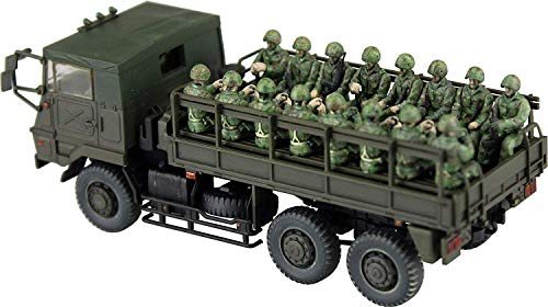 1/72 Military Model Kit Series No.12 Boden Self-Defense Force Typ-73 Schwerlast-LKW 3t Haelfte (Bordpersonal 20 Stueck) von Aoshima Bunka Kyozai