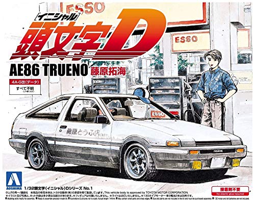 1/32 Anfangs (initial) D Series No.01 AE86TRUENO Takumi Fujiwara (Japan Import / Das Paket und das Handbuch werden in Japanisch) von Aoshima