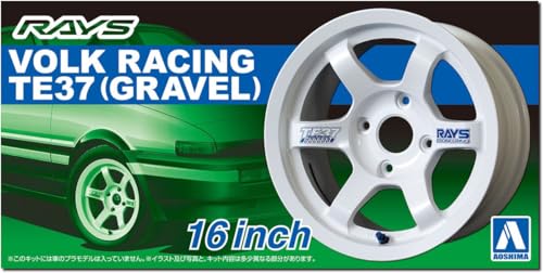 16 Zoll RAYS Volk Racing TE37 Gravel Reifen & Felgen Set 1:24 Model Kit Bausatz Aoshima 052501 von Aoshima