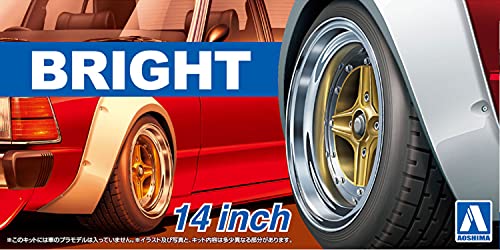 Aoshima 14 Zoll Bright Felgen & Reifen Set 1:24 Model Kit Bausatz 054703 Aoshima 14 Zoll Bright Felgen & Reifen Set 1:24 Model Kit Bausatz 054703 von Aoshima