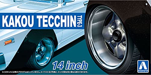 Aoshima 14 Zoll Kakou Tecchin Type-3 Felgen & Reifen 1:24 Model Kit Bausatz 054697 Aoshima 14 Zoll Kakou Tecchin Type-3 Felgen & Reifen 1:24 Model Kit Bausatz 054697 von Aoshima