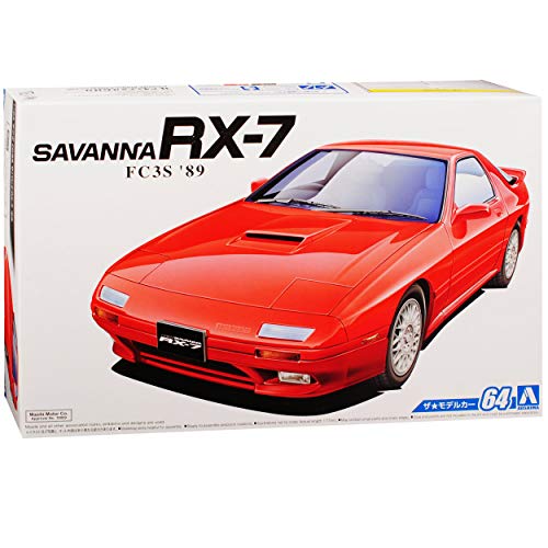 Aoshima Mazda RX-7 FC3S Coupe Rot 2. Generation 1985-1991 Kit Bausatz 1/24 Modell Auto mit individiuellem Wunschkennzeichen Aoshima Mazda RX-7 FC3S Coupe Rot 2. Generation 1985-1991 Kit Bausatz 1/24 Modell Auto mit individiuellem Wunschkennzeichen von Aoshima