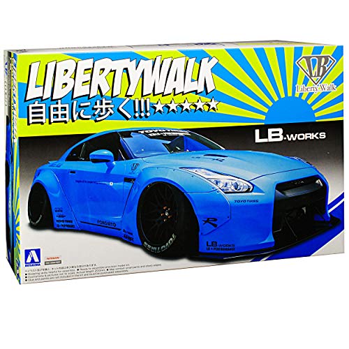 Aoshima Nisan Skyline R35 GT-R LB-Works Liberty Walk Blau 54024 Nr 09 Kit Bausatz 1/24 Modell Auto von Aoshima