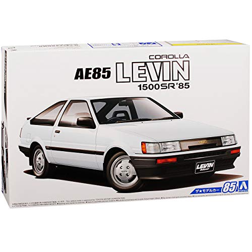 Aoshima T*o*y*o*t*a Corolla AE85 Levin Sprinter Trueno 1500 SR 3 Türer Coupe Weiss 1983-1987 Kit Bausatz 1/24 Modell Auto von Aoshima