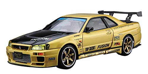 Aoshima The Tuned Car Series Nr. 15 Top Secret BNR34 Skyline GT-R 2002 Maßstab 1:24 Kunststoffmodellbausatz von Aoshima