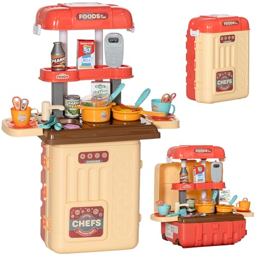 AIYAPLAY 36-teiliges 3-in-1 Kinderspiel mit Bestecktisch, Esstisch und Trolley, PP und ABS Küchenspielzeug, 48x26x64 cm, mehrfarbig AIYAPLAY 36-teiliges 3-in-1 Kinderspiel mit Bestecktisch, Esstisch und Trolley, PP und ABS Küchenspielzeug, 48x26x64 cm, mehrfarbig von Aosom Italy