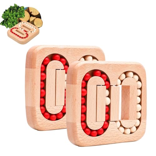 Aosrioylt Rotating Magic Bean Fingertip Toy Wood Puzzles, Rotating Magic Bean Fingertip Wood Puzzles, Funny Bean Brain Teaser, Cube Rotating Puzzle Fidget Toys, Pop Sensory Game(2pcs,Acrylic Beads) von Aosrioylt