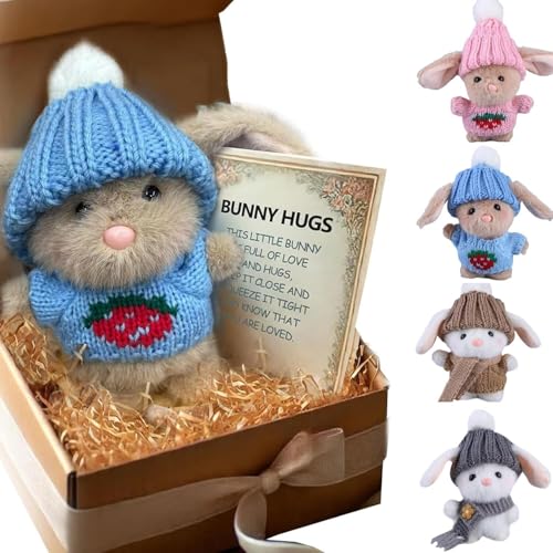 Mini-Häschen for Umarmen, süßes Ostergeschenk, handgefertigte Plüsch-Taschen-Hase-Puppe, 2025 neue emotionale Unterstützung, positives Häkel-Häschen, süßes Geschenk for die Lieben von Familie und Freu von Aosrioylt