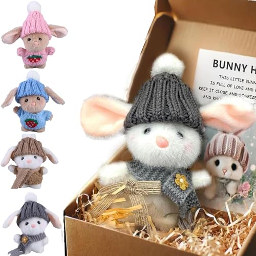 Mini-Häschen for Umarmen, süßes Ostergeschenk, handgefertigte Plüsch-Taschen-Hase-Puppe, 2025 neue emotionale Unterstützung, positives Häkel-Häschen, süßes Geschenk for die Lieben von Familie und Freu von Aosrioylt