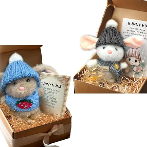 Mini-Häschen for Umarmen, süßes Ostergeschenk, handgefertigte Plüsch-Taschen-Hase-Puppe, 2025 neue emotionale Unterstützung, positives Häkel-Häschen, süßes Geschenk for die Lieben von Familie und Freu von Aosrioylt
