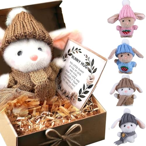 Mini-Häschen for Umarmen, süßes Ostergeschenk, handgefertigte Plüsch-Taschen-Hase-Puppe, 2025 neue emotionale Unterstützung, positives Häkel-Häschen, süßes Geschenk for die Lieben von Familie und Freu von Aosrioylt