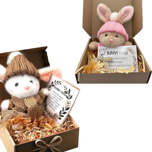 Mini-Häschen for Umarmen, süßes Ostergeschenk, handgefertigte Plüsch-Taschen-Hase-Puppe, 2025 neue emotionale Unterstützung, positives Häkel-Häschen, süßes Geschenk for die Lieben von Familie und Freu von Aosrioylt