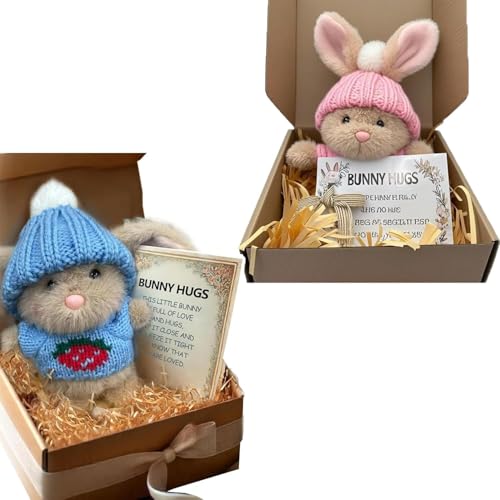 Mini-Häschen for Umarmen, süßes Ostergeschenk, handgefertigte Plüsch-Taschen-Hase-Puppe, 2025 neue emotionale Unterstützung, positives Häkel-Häschen, süßes Geschenk for die Lieben von Familie und Freu von Aosrioylt