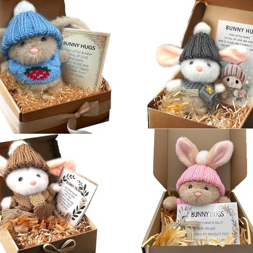 Mini-Häschen for Umarmen, süßes Ostergeschenk, handgefertigte Plüsch-Taschen-Hase-Puppe, 2025 neue emotionale Unterstützung, positives Häkel-Häschen, süßes Geschenk for die Lieben von Familie und Freu von Aosrioylt