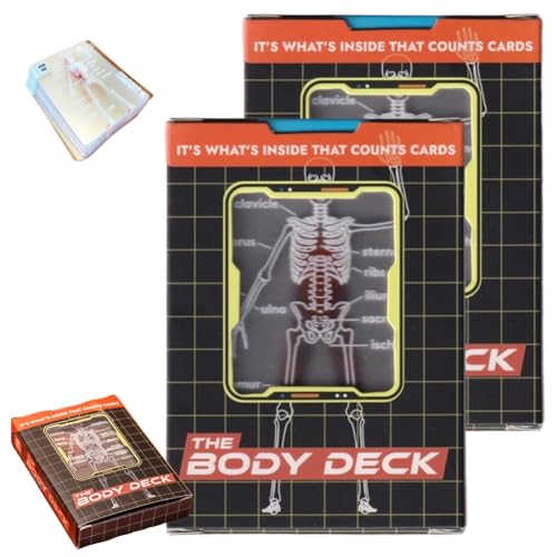 The Body Deck, einzigartiges transparentes 3D-Bild der Spielkarten zur menschlichen Anatomie, wasserdichte, durchsichtige Spielkarten aus Kunststoff, pädagogisches Geschenk for Kartensammler oder Anat The Body Deck, einzigartiges transparentes 3D-Bild der Spielkarten zur menschlichen Anatomie, wasserdichte, durchsichtige Spielkarten aus Kunststoff, pädagogisches Geschenk for Kartensammler oder Anat von Aosrioylt