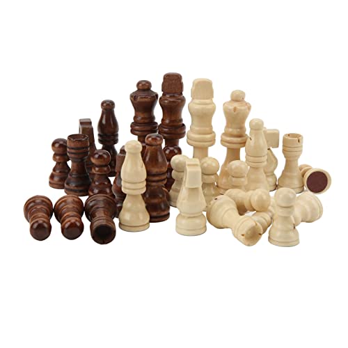 Aoutecen Nur Schachfiguren, Holz Unterhaltungsspiel für Profis und Anfänger, 2 Spieler, Ab 96 Monaten, Schachfiguren Set mit 32 Teilen Aoutecen Nur Schachfiguren, Holz Unterhaltungsspiel für Profis und Anfänger, 2 Spieler, Ab 96 Monaten, Schachfiguren Set mit 32 Teilen von Aoutecen