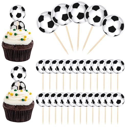 Apausvcm 30 Stück Fussball Cupcake Topper,Fussball Tortendeko,Kinder Fußball Kuchen Deko,Fußball Geburtstagstorte Topper Deko,für Kinder Geburtstag Party Babyparty Fußballs-Mottoparty Kuchendekoration Apausvcm 30 Stück Fussball Cupcake Topper,Fussball Tortendeko,Kinder Fußball Kuchen Deko,Fußball Geburtstagstorte Topper Deko,für Kinder Geburtstag Party Babyparty Fußballs-Mottoparty Kuchendekoration von Apausvcm
