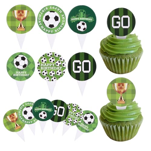 Apausvcm 48 Stück Fussball Cupcake Topper,Fussball Kuchendeko Junge,Kinder Fußball Tortendeko,Fußball Geburtstagstorte Topper Deko,für Sport Party Geburtstagsfeie Babyparty Muffin Torten Deko Apausvcm 48 Stück Fussball Cupcake Topper,Fussball Kuchendeko Junge,Kinder Fußball Tortendeko,Fußball Geburtstagstorte Topper Deko,für Sport Party Geburtstagsfeie Babyparty Muffin Torten Deko von Apausvcm
