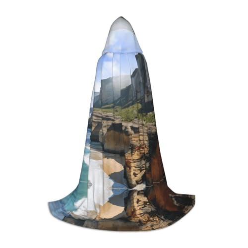 (Kauai Hawaii Seashore) Print Kapuzenumhang für Teenager, Kostümparty, Halloween, Kapuzenumhang, weich und elastisch, Größe L von Apbdffjnf