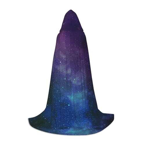 (Universum mit Sternen und Galaxie Interstellar) Aufdruck, Kapuzenumhang für Teenager, Kostümparty, Halloween, Kapuzenumhang, weich und elastisch, Größe M von Apbdffjnf