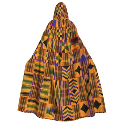 Apbdffjnf (Afrikanisches Ethno-Muster) Druck, Erwachsenen-Umhang, dicker Kapuzenumhang, Unisex, Umhang mit Kapuze, Halloween-Kapuzenumhang für Damen und Herren, weich und elastisch von Apbdffjnf