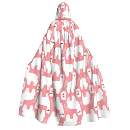 Apbdffjnf (Alpaka-Llama), dicker Kapuzenumhang für Erwachsene, Unisex, Umhang mit Kapuze, Halloween-Kapuzenumhang für Damen und Herren, weich und elastisch von Apbdffjnf