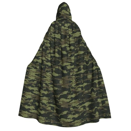 Apbdffjnf (Camouflage) Print Erwachsene Dicker Kapuzenumhang Unisex Umhang mit Kapuze Halloween Kapuzenumhang für Damen Herren Weich und Elastisch von Apbdffjnf
