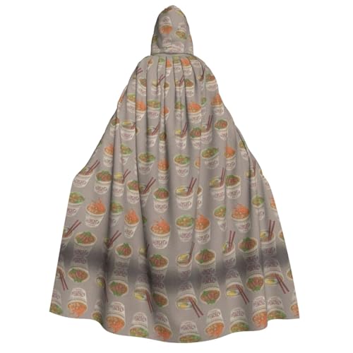 Apbdffjnf (Eierbecher Nudel-Ramen) Druck Erwachsene Dicker Kapuzenumhang Unisex Umhang mit Kapuze Halloween Kapuzenumhang für Damen Herren Weich und Elastisch von Apbdffjnf