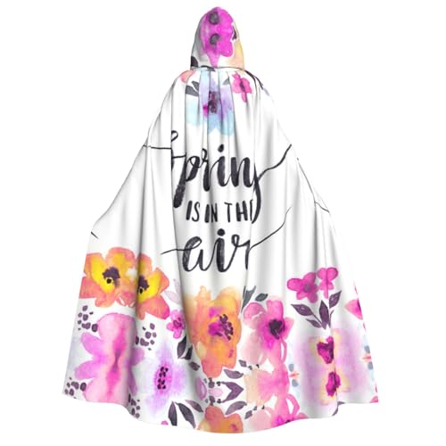 Apbdffjnf (Frühling liegt in der Luft), dicker Kapuzenumhang für Erwachsene, Unisex, Umhang mit Kapuze, Halloween-Kapuzenumhang für Damen und Herren, weich und elastisch von Apbdffjnf