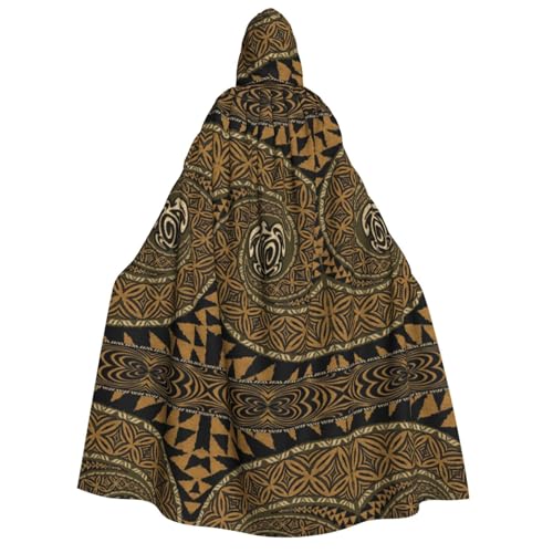 Apbdffjnf (Hawaiianische Tapa Honu Schildkröte), dicker Kapuzenumhang für Erwachsene, Unisex, Umhang mit Kapuze, Halloween-Kapuzenumhang für Damen und Herren, weich und elastisch von Apbdffjnf